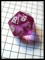 Dice : Dice - 20D - Clear Lilac With White Numerals